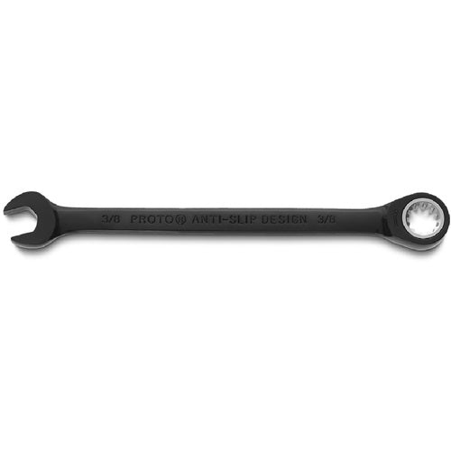 Proto Black Chrome Combination Non-Reversible Ratcheting Wrench 3/8″ - Spline - Eagle Tool & Supply