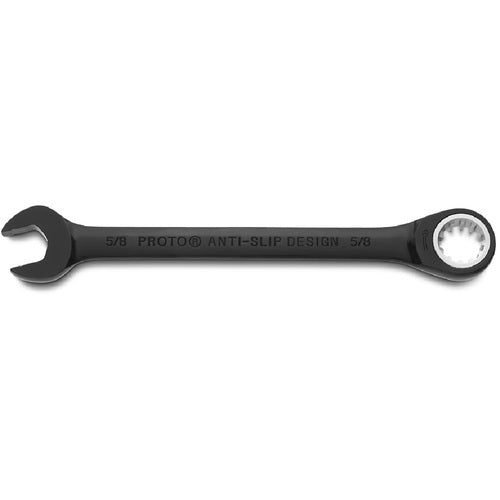 Proto Black Chrome Combination Non-Reversible Ratcheting Wrench 5/8″ - Spline - Eagle Tool & Supply