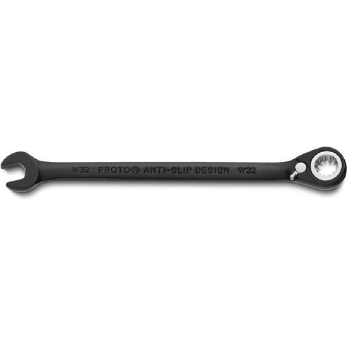 Proto Black Chrome Combination Reversible Ratcheting Wrench 9/32″ - Spline - Eagle Tool & Supply