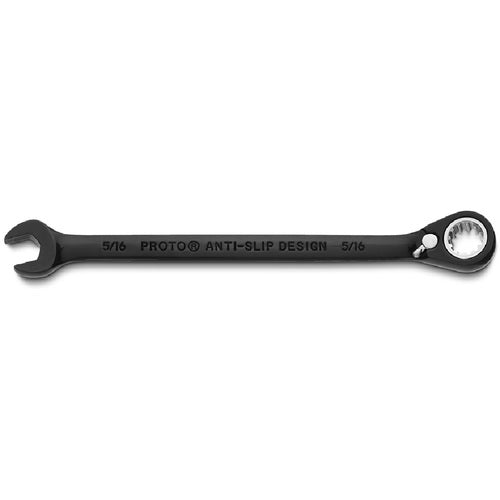 Proto Black Chrome Combination Reversible Ratcheting Wrench 5/16″ - Spline - Eagle Tool & Supply