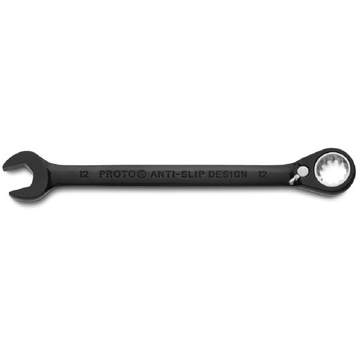 Proto Black Chrome Combination Reversible Ratcheting Wrench 12 mm - Spline - Eagle Tool & Supply