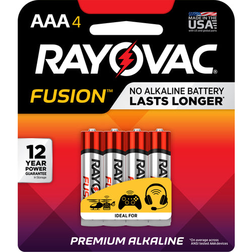 AAA Fusion Alkaline Batteries-4Pk - Eagle Tool & Supply