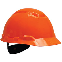 ‎3M Hard Hat with Uvicator H-706R-UV Orange 4-Point Ratchet Suspension - Eagle Tool & Supply