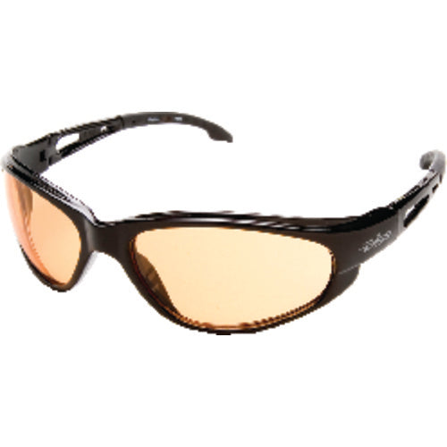 Amber Lens- Fog/Scratch Resistant- Flex Nylon Black Frame - Eagle Tool & Supply