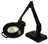 28" Arm 2.25X LED Magnifier Desk Base W/ Floating Arm Circline - Eagle Tool & Supply