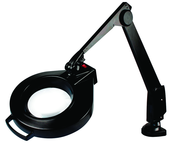 28" Arm 1.75X LED Mag Ben Bench Clamp, Floating Arm Circline - Eagle Tool & Supply