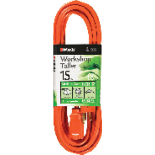 Extension Cord - 15' Medium Duty 1-Outlet (Outdoor Style) - Eagle Tool & Supply