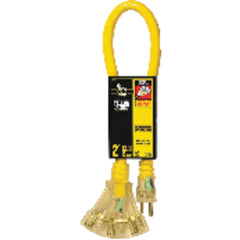 Extension Cord - 2' Extra HD 3-Outlet (Powerlite) - Eagle Tool & Supply