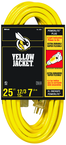 Yellow Jacket Extension Cord - 25' Extra Heavy Duty 1-Outlet (Powerlite) - Eagle Tool & Supply