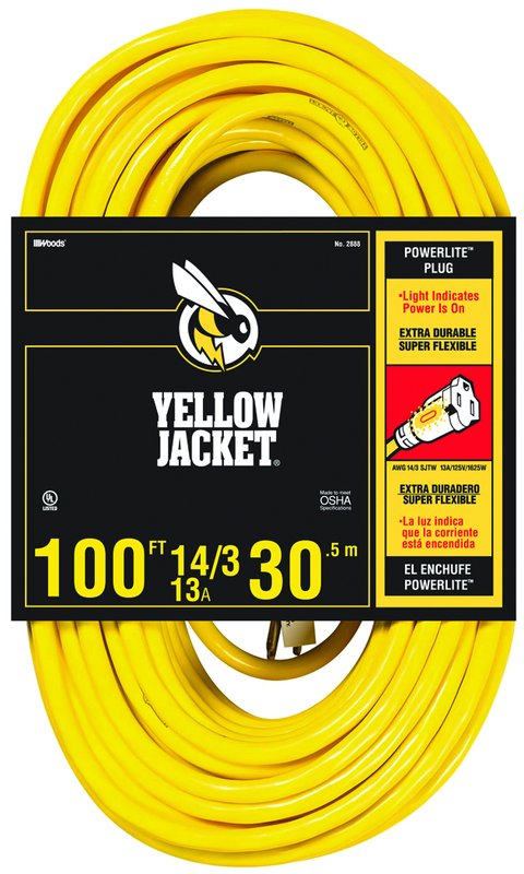 Extension Cord - 100' Heavy Duty 1-Outlet (Powerlite) - Eagle Tool & Supply