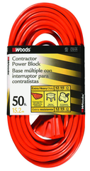 Extension Cord - 50' Extra HD 3-Outlet (Power Block) - Eagle Tool & Supply
