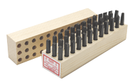 Young Bros Figure & Letter Stamps -- 5/16'' Type Size-Machine Made-36 Pieces per Set - Eagle Tool & Supply