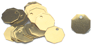 Tool Room Checks - 1-1/4" Octagon Brass - Pkg 100 - Eagle Tool & Supply