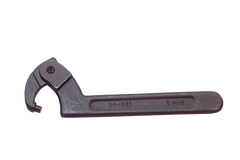 2 to 4-3/4'' Dia. Capacity - 10-1/2'' OAL - Adjustable Pin Spanner Wrench - Eagle Tool & Supply