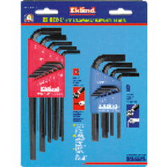 22 Pieces-0.050″-3/8″ & 1.5-10 mm Long & Short Arm Style - Hex Key Set - Eagle Tool & Supply
