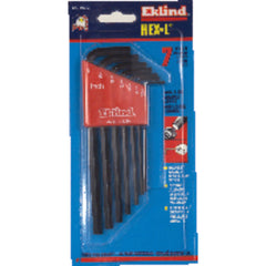 11 Pieces-0.050″-1/4″ Long Arm Style - Hex Key Set - Eagle Tool & Supply