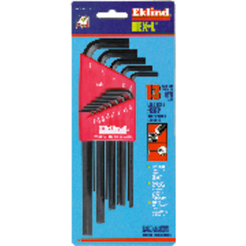 13 Pieces-0.050″-3/8″ Long Arm Style - Hex Key Set - Eagle Tool & Supply