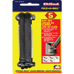 5 Pieces-3/16″-3/8″ Fold Up Style - Ball End Hex Key Set - Eagle Tool & Supply