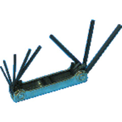 7 Pieces-2.0 mm-8 mm Fold Up Style-4 1/4″ Arm-Hex Key Set - Eagle Tool & Supply