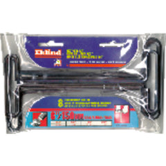 8 Pieces-2.0 mm-10 mm T-Handle Style-6″ Arm-Hex Key Set with Plain Grip - Eagle Tool & Supply