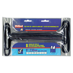 8 Pieces-2.0 mm-10 mm T-Handle Style-9″ Arm-Hex Key Set with Plain Grip - Eagle Tool & Supply