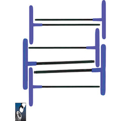 6 Pieces-2.0-6 mm T-Handle Style - Ball End Hex Key Set with Cushion Grip - Eagle Tool & Supply