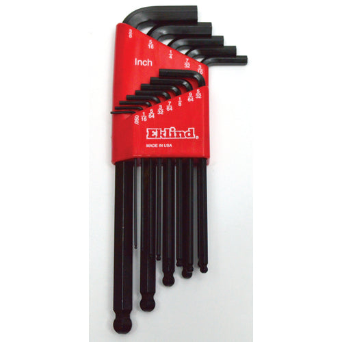 13 Pieces-0.050″-3/8″ Long Arm Style - Ball End Hex Key Set - Eagle Tool & Supply