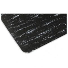 4' x 60' x 1/2" Thick Marble Pattern Mat - Black/White - Eagle Tool & Supply
