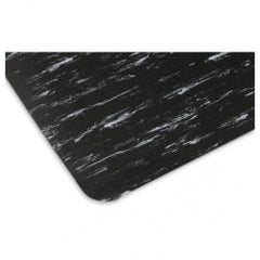 3' x 5' x 1/2" Thick Marble Pattern Mat - Black/White - Eagle Tool & Supply