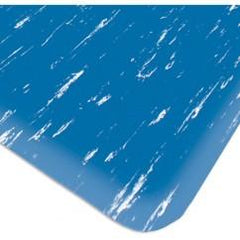 4' x 60' x 1/2" Thick Marble Pattern Mat - Blue - Eagle Tool & Supply