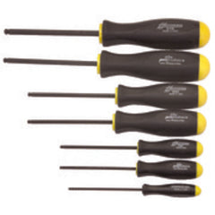 6 Pieces-1.5-5 mm Screwdriver Style - Ball End Hex Driver Set with Ergo Handles - Eagle Tool & Supply
