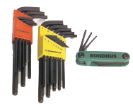 30 Piece - .050 - 3/8"; 1.5 - 10mm; & T6 - T25 Reg; Ball End; & Fold up Style - Hex Key & Torx Set - Eagle Tool & Supply