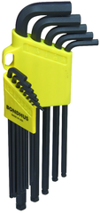 13 Piece - w/ProGuard Finish - Long Arm - Packaged in Swing Open Color Coded Case - Balldriver Tip Hex Key L-Wrench Set - Eagle Tool & Supply