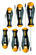 6 Piece - T8 - T25 - Torx Tip Ergonic Screwdrivers - Impact-Proof Handle with Hanging Hole - Eagle Tool & Supply