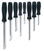 8 Piece - Screwdriver Set - Includes: #1 x 3; 2 x 4; 3 x 6 Phillips; 4"; 6"; 8" Slotted; 3"; 6" Electrician's Round - Eagle Tool & Supply