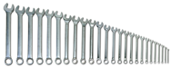 Snap-On/Williams Fractional Combination Wrench Set -- 26 Pieces; 12PT Chrome Plated - Eagle Tool & Supply