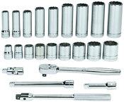 23 Piece - 3/8" Drive - 12 Point - Combination Kit - Eagle Tool & Supply