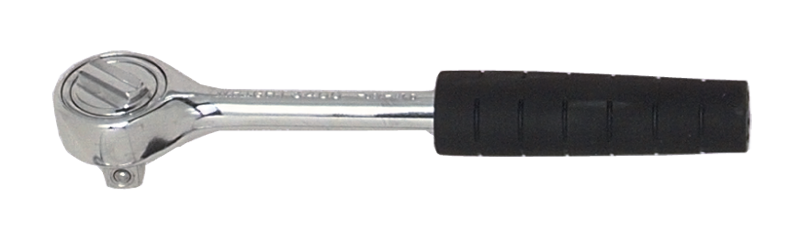 7-1/32" OAL - 3/8'' Drive - Round Head - Reversible Ratchet - Comfortable Grip Handle - Eagle Tool & Supply