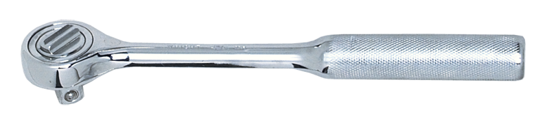 7" OAL - 3/8'' Drive - Round Head - Reversible Ratchet - Knurled Handle - Eagle Tool & Supply