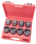 8 Piece - 3/4" Drive - Shallow Impact Socket Set - Eagle Tool & Supply