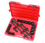 21 Piece - TEKTON - 3/4" Drive Impact Socket Set Forged and Hardened Chrome Vanadium Steel Construction; Corrosion-Resistant Black Phosphate Finish; 6 Point Impact Sockets; Non-Slip; Knurled Handle Grip; Opti-Drive Socket Design - Eagle Tool & Supply