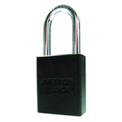Aluminum Padlock 1 1/2″ Body Width; Keyed: Different; Black - Eagle Tool & Supply