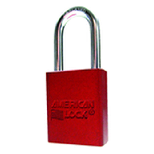 Aluminum Padlock 1 1/2″ Body Width; Keyed: Different; Red - Eagle Tool & Supply