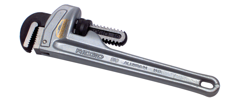 1-1/2" Pipe Capacity - 10" OAL - Aluminum Pipe Wrench - Eagle Tool & Supply