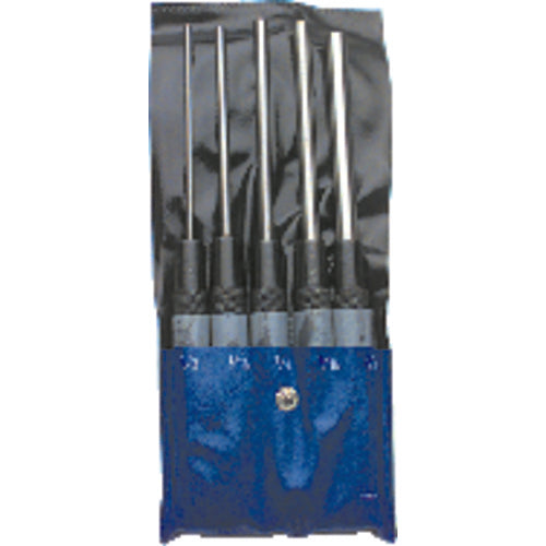 5 Pieces Long Drive Pin Punch Set - Model HMC–016; 1/8″ to 3/8″ Diameter - Eagle Tool & Supply