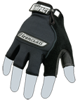 Black/Gray Synthetic Leather/Breathable Mach-5 Impact Gloves - Eagle Tool & Supply