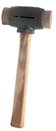 Rawhide Hammer with Face - 2.75 lb; Wood Handle; 1-3/4'' Head Diameter - Eagle Tool & Supply