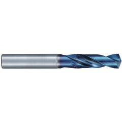 #2 Dia. × 6 mm Shank × 28 mm Flute Length × 66 mm OAL, Stub, 135°, Aqua Revo D, 2 Flute, External, Solid Carbide Drill - Eagle Tool & Supply