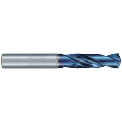 #21 Dia. × 6 mm Shank × 24 mm Flute Length × 62 mm OAL, Stub, 135°, Aqua Revo D, 2 Flute, External, Solid Carbide Drill - Exact Industrial Supply