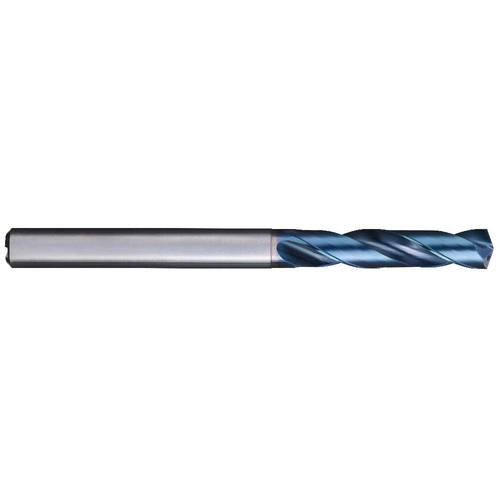 #20 Dia. × 6 mm Shank × 24 mm Flute Length × 66 mm OAL, 3XD, 140°, Aqua Revo D, 2 Flute, Internal, Solid Carbide Drill - Exact Industrial Supply